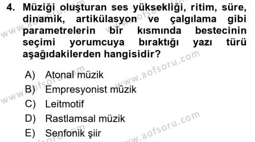 Sanatta Eleştirel Düşünce Dersi 2022 - 2023 Yılı (Final) Dönem Sonu Sınavı 4. Soru