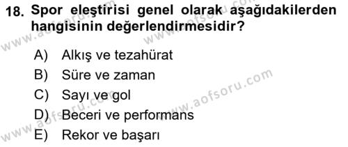 Sanatta Eleştirel Düşünce Dersi 2023 - 2024 Yılı (Final) Dönem Sonu Sınavı 18. Soru