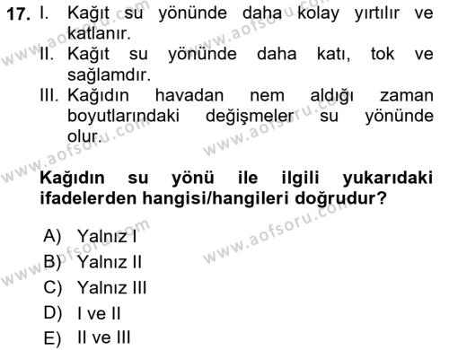 Dijital Grafik Üretim Ve Çoğaltım Teknikleri Dersi 2022 - 2023 Yılı Yaz Okulu Sınavı 17. Soru