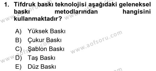 Dijital Grafik Üretim Ve Çoğaltım Teknikleri Dersi 2023 - 2024 Yılı (Vize) Ara Sınavı 1. Soru