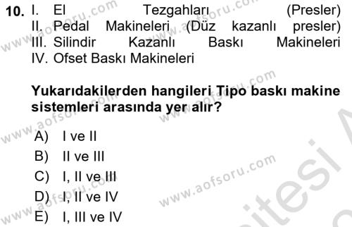 Dijital Grafik Üretim Ve Çoğaltım Teknikleri Dersi 2023 - 2024 Yılı (Vize) Ara Sınavı 10. Soru