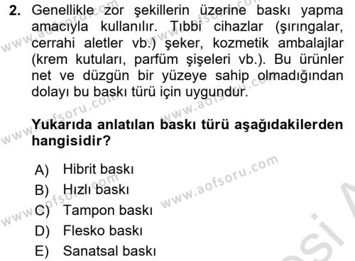 Dijital Grafik Üretim Ve Çoğaltım Teknikleri Dersi 2023 - 2024 Yılı (Vize) Ara Sınavı 2. Soru