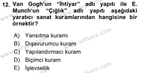 Görsel Tasarımda Yaratıcı Düşünme Teknikleri Dersi 2022 - 2023 Yılı (Vize) Ara Sınavı 12. Soru