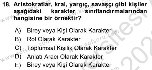 Görsel Tasarımda Yaratıcı Düşünme Teknikleri Dersi 2022 - 2023 Yılı (Vize) Ara Sınavı 18. Soru