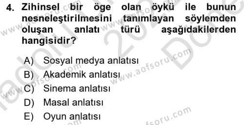 Görsel Tasarımda Yaratıcı Düşünme Teknikleri Dersi 2022 - 2023 Yılı (Final) Dönem Sonu Sınavı 4. Soru