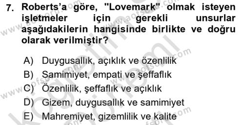 Görsel Tasarımda Yaratıcı Düşünme Teknikleri Dersi 2022 - 2023 Yılı (Final) Dönem Sonu Sınavı 7. Soru