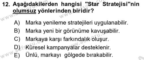 Görsel Tasarımda Yaratıcı Düşünme Teknikleri Dersi 2022 - 2023 Yılı Yaz Okulu Sınavı 12. Soru