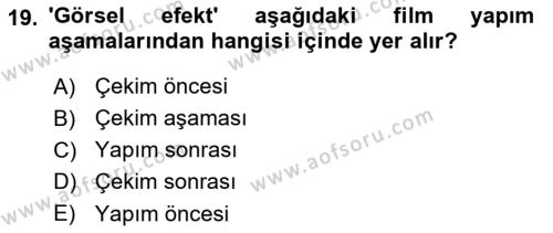 Görsel Tasarımda Yaratıcı Düşünme Teknikleri Dersi 2022 - 2023 Yılı Yaz Okulu Sınavı 19. Soru