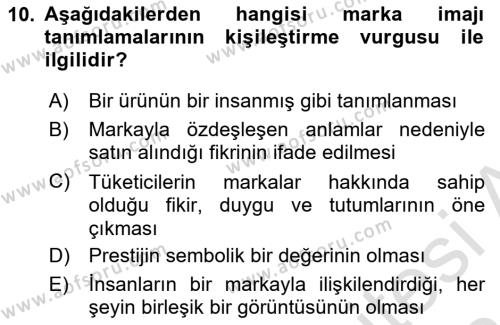 Görsel Tasarımda Yaratıcı Düşünme Teknikleri Dersi 2023 - 2024 Yılı (Final) Dönem Sonu Sınavı 10. Soru