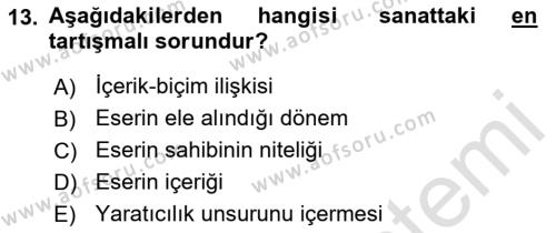 Görsel Tasarımda Yaratıcı Düşünme Teknikleri Dersi 2023 - 2024 Yılı (Final) Dönem Sonu Sınavı 13. Soru