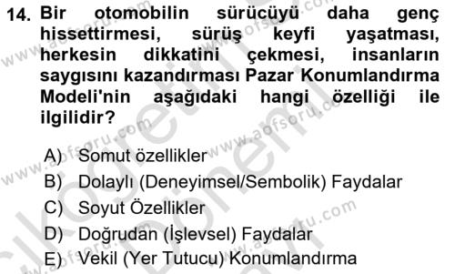 Görsel Tasarımda Yaratıcı Düşünme Teknikleri Dersi 2023 - 2024 Yılı (Final) Dönem Sonu Sınavı 14. Soru