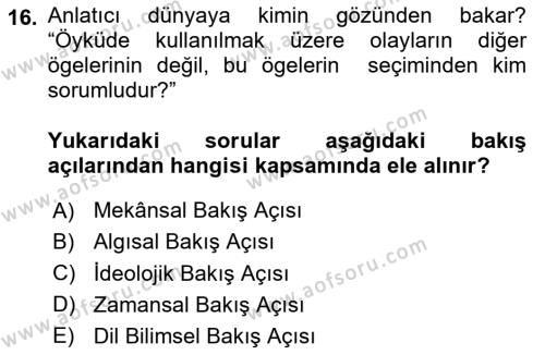 Görsel Tasarımda Yaratıcı Düşünme Teknikleri Dersi 2024 - 2025 Yılı (Vize) Ara Sınavı 16. Soru