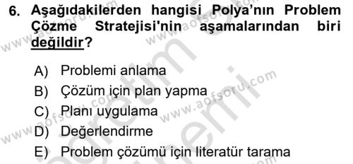 Görsel Tasarımda Yaratıcı Düşünme Teknikleri Dersi 2024 - 2025 Yılı (Vize) Ara Sınavı 6. Soru