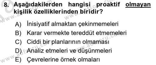 Görsel Tasarımda Yaratıcı Düşünme Teknikleri Dersi 2024 - 2025 Yılı (Vize) Ara Sınavı 8. Soru