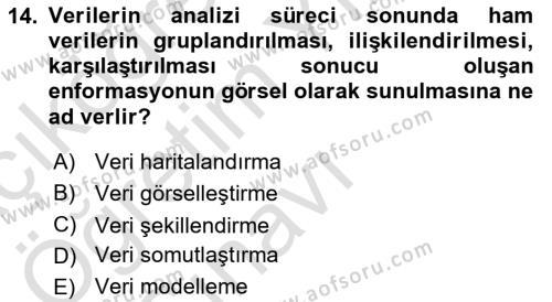 Dijital Görüntüleme İşleme Yöntemleri Dersi 2022 - 2023 Yılı Yaz Okulu Sınavı 14. Soru