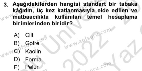 Dijital Görüntüleme İşleme Yöntemleri Dersi 2022 - 2023 Yılı Yaz Okulu Sınavı 3. Soru