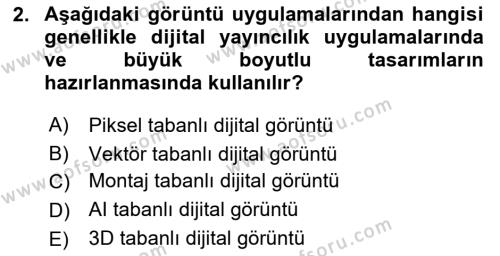 Dijital Görüntüleme İşleme Yöntemleri Dersi 2023 - 2024 Yılı (Vize) Ara Sınavı 2. Soru