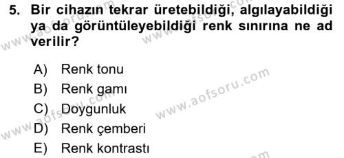 Dijital Görüntüleme İşleme Yöntemleri Dersi 2023 - 2024 Yılı (Vize) Ara Sınavı 5. Soru