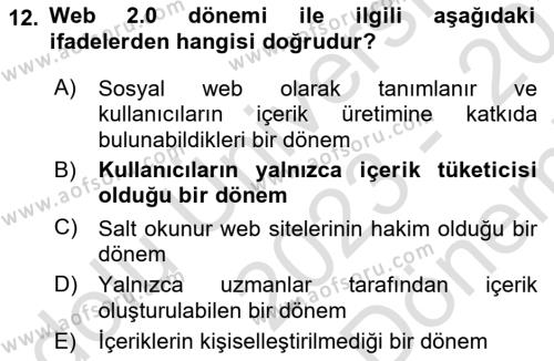 Dijital Görüntüleme İşleme Yöntemleri Dersi 2023 - 2024 Yılı (Final) Dönem Sonu Sınavı 12. Soru