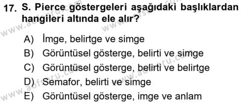 Dijital Görüntüleme İşleme Yöntemleri Dersi 2023 - 2024 Yılı (Final) Dönem Sonu Sınavı 17. Soru