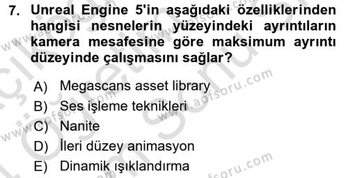 Dijital Görüntüleme İşleme Yöntemleri Dersi 2023 - 2024 Yılı (Final) Dönem Sonu Sınavı 7. Soru