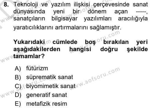 Dijital Görüntüleme İşleme Yöntemleri Dersi 2023 - 2024 Yılı (Final) Dönem Sonu Sınavı 8. Soru