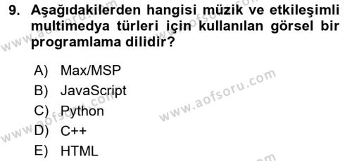 Dijital Görüntüleme İşleme Yöntemleri Dersi 2023 - 2024 Yılı (Final) Dönem Sonu Sınavı 9. Soru