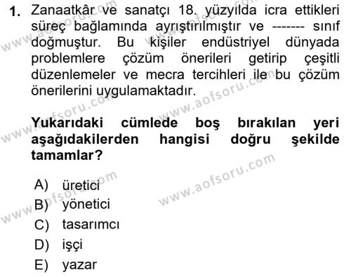 Görsel İletişim Ve Kuramları Dersi 2023 - 2024 Yılı (Final) Dönem Sonu Sınavı 1. Soru