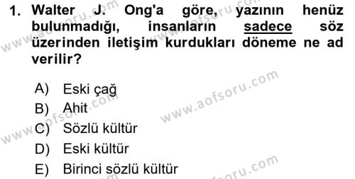 Görsel İletişim Ve Kuramları Dersi 2023 - 2024 Yılı Yaz Okulu Sınavı 1. Soru