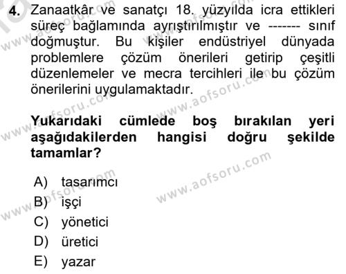 Görsel İletişim Ve Kuramları Dersi 2023 - 2024 Yılı Yaz Okulu Sınavı 4. Soru