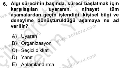 Görsel İletişim Ve Kuramları Dersi 2023 - 2024 Yılı Yaz Okulu Sınavı 6. Soru