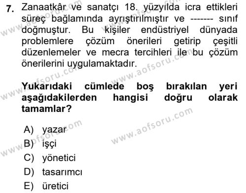 Görsel İletişim Ve Kuramları Dersi 2024 - 2025 Yılı (Vize) Ara Sınavı 7. Soru