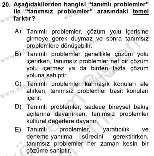 Kurumsal Kimlik Tasarımı Dersi 2023 - 2024 Yılı (Vize) Ara Sınavı 20. Soru