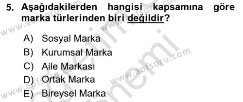 Kurumsal Kimlik Tasarımı Dersi 2023 - 2024 Yılı (Vize) Ara Sınavı 5. Soru