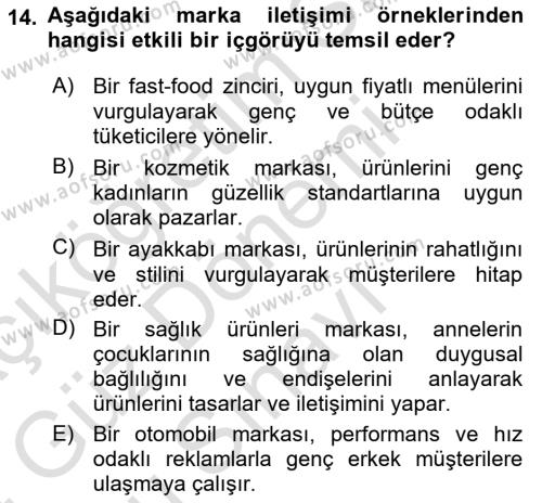 Kurumsal Kimlik Tasarımı Dersi 2023 - 2024 Yılı (Final) Dönem Sonu Sınavı 14. Soru