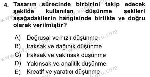 Kurumsal Kimlik Tasarımı Dersi 2023 - 2024 Yılı (Final) Dönem Sonu Sınavı 4. Soru