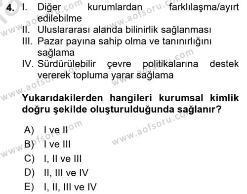 Kurumsal Kimlik Tasarımı Dersi 2024 - 2025 Yılı (Vize) Ara Sınavı 4. Soru