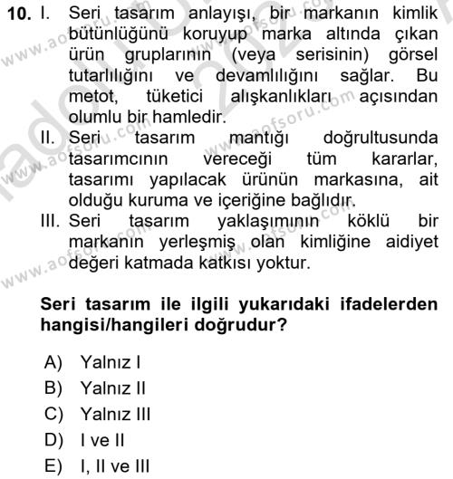 Görsel Sistem Tasarımları Dersi 2023 - 2024 Yılı (Vize) Ara Sınavı 10. Soru