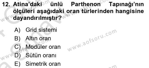 Görsel Sistem Tasarımları Dersi 2023 - 2024 Yılı (Vize) Ara Sınavı 12. Soru