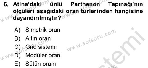 Görsel Sistem Tasarımları Dersi 2023 - 2024 Yılı Yaz Okulu Sınavı 6. Soru