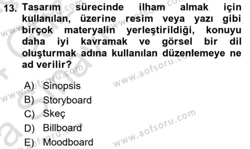 Ambalaj Tasarımı Dersi 2023 - 2024 Yılı (Vize) Ara Sınavı 13. Soru