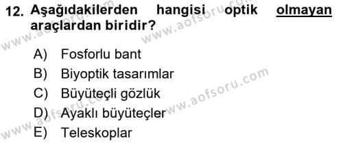 Engellilik Ve Erişilebilir Tasarım Dersi 2023 - 2024 Yılı (Final) Dönem Sonu Sınavı 12. Soru