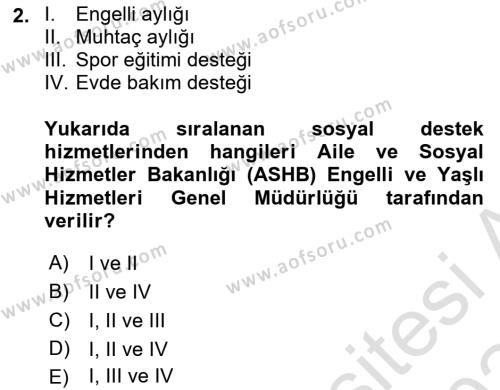 Engellilik Ve Erişilebilir Tasarım Dersi 2023 - 2024 Yılı Yaz Okulu Sınavı 2. Soru