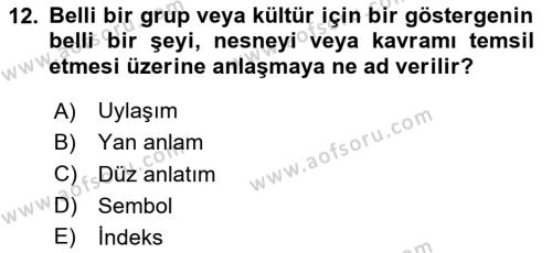 Engellilik Ve Erişilebilir Tasarım Dersi 2024 - 2025 Yılı (Vize) Ara Sınavı 12. Soru