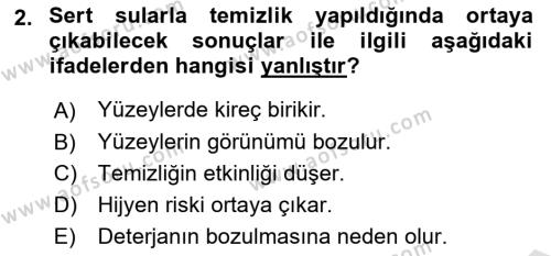 Gıda Mevzuatı ve Kalite Yönetimi Dersi 2023 - 2024 Yılı (Vize) Ara Sınavı 2. Soru