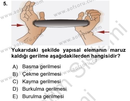 Uçak Bilgisi Ve Uçuş İlkeleri Dersi 2022 - 2023 Yılı (Vize) Ara Sınavı 5. Soru