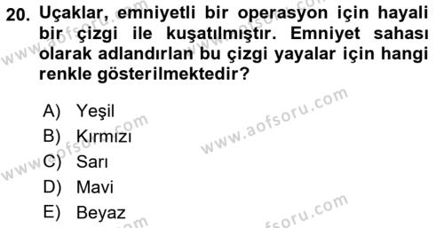 Yer Hizmetleri Yönetimi Dersi 2021 - 2022 Yılı (Vize) Ara Sınavı 20. Soru