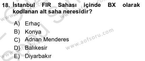 Meteoroloji Dersi 2021 - 2022 Yılı (Final) Dönem Sonu Sınavı 18. Soru