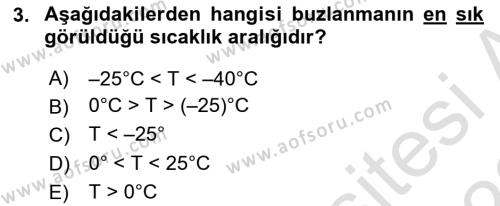 Meteoroloji Dersi 2021 - 2022 Yılı (Final) Dönem Sonu Sınavı 3. Soru