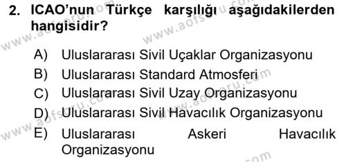 Meteoroloji Dersi 2023 - 2024 Yılı Yaz Okulu Sınavı 2. Soru